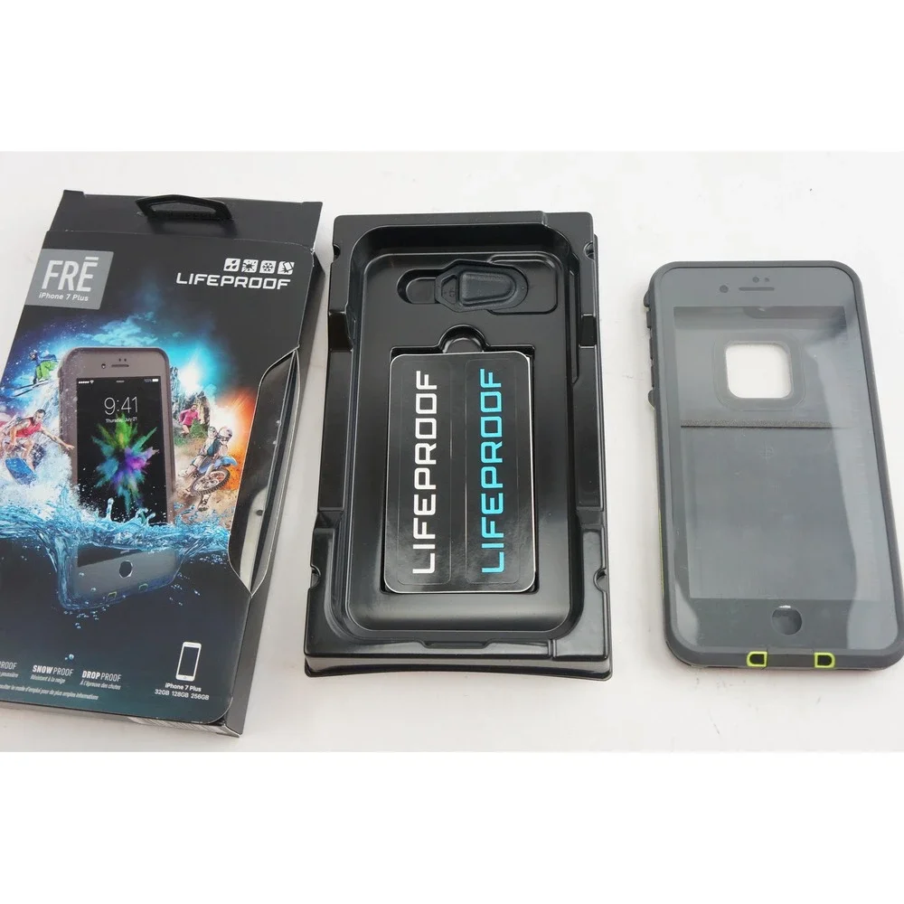 LifeProof FRE Case iPhone 7 Plus Black Waterproof Rugged EUC‎